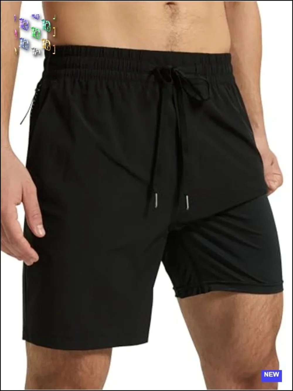 Men's 7 Inch Swim Trunks 2 in 1 Quick Dry with Pockets